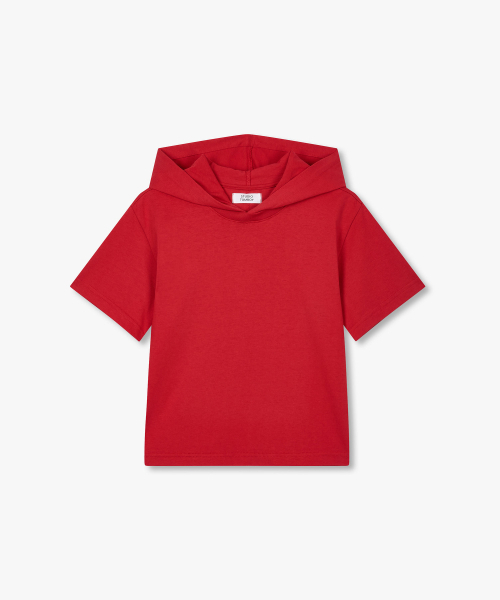 STUDIO TOMBOY(スタジオトムボーイ)の「フードパーカー半袖Tシャツ_レッド_9106222779(Tシャツ/カットソー・レディース・レッド・OS)」の2枚目の写真