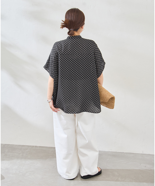 JOURNAL STANDARD(ジャーナルスタンダード)の「《追加》ポンチョ ブラウス(シャツ/ブラウス・レディース・ブラック系その他/ホワイト/スミクロ・FREE)」の8枚目の写真
