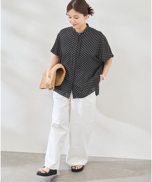 JOURNAL STANDARD(ジャーナルスタンダード)の「《追加》ポンチョ ブラウス(シャツ/ブラウス・レディース・ブラック系その他/ホワイト/スミクロ・FREE)」の9枚目の写真