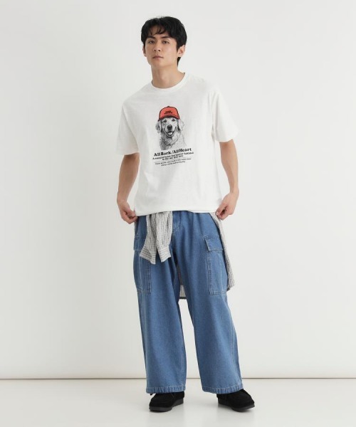 BACK NUMBER（バックナンバー）の「BACK NUMBER(バックナンバー)アニマルプリント半袖Ｔシャツ（Tシャツ/カットソー・メンズ・ベージュ/ホワイト/ブラック・M/L/XL/S）」の10枚目の写真