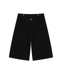 Luon Snap button Bermuda Mid-length shorts Pants 2 Color [BLSP_6002]