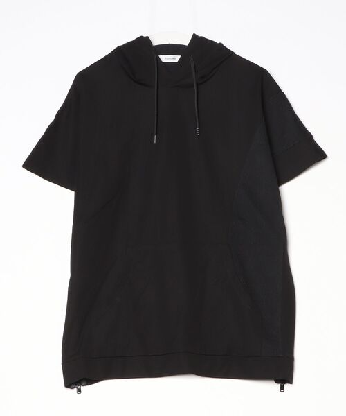 TORNADO MART(トルネードマート)の「TORUNE∴ドルマンコンビネーションフーディ(Tシャツ/カットソー・メンズ・ベージュ/ブラック・M/L)」の1枚目の写真