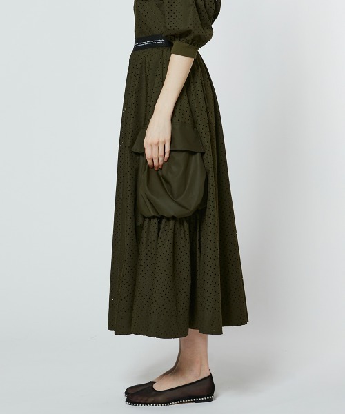DOUBLE STANDARD CLOTHING（ダブルスタンダードクロージング）の「タイプライター フレアスカート（スカート・レディース・ブラック/カーキ・36/38）」の9枚目の写真