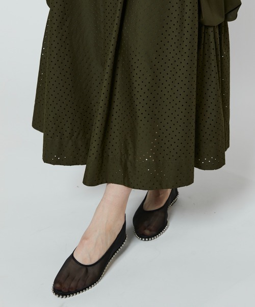 DOUBLE STANDARD CLOTHING（ダブルスタンダードクロージング）の「タイプライター フレアスカート（スカート・レディース・ブラック/カーキ・36/38）」の16枚目の写真