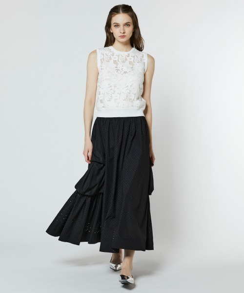 DOUBLE STANDARD CLOTHING（ダブルスタンダードクロージング）の「タイプライター フレアスカート（スカート・レディース・ブラック/カーキ・36/38）」の12枚目の写真