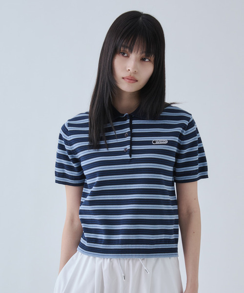【GAP×PALACE】 LS ボーダー ポロシャツ Palace-x-Gap-Drop-Shoulder-