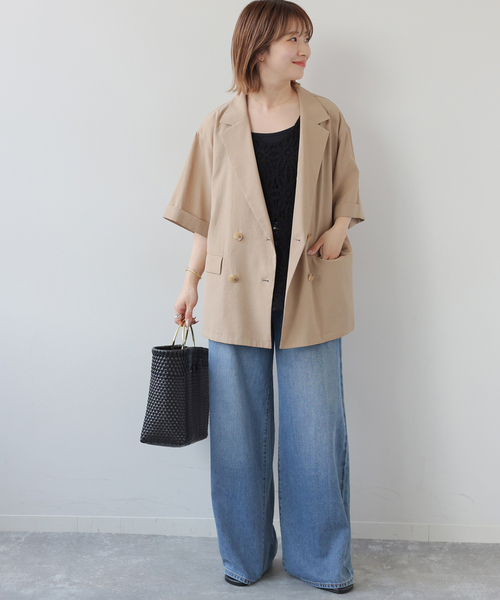 JOURNAL STANDARD relume(ジャーナルスタンダード レリューム)の「エンブロイダリークロシェ2WAYノースリーブ(ベスト・レディース・ブラック/ブラウン・FREE)」の3枚目の写真