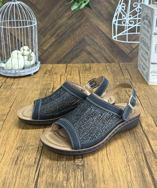 LUGG NAGG（ラグナグ）の「【Invito Gatto】【２WAY】異素材サマーサンダル【立体インソール】【コンフォート】（サンダル・レディース・ミント/ホワイト/ブラック/ベージュ・S/L/M/LL）」の10枚目の写真