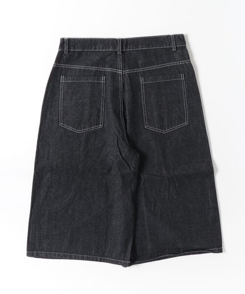 ARULE（アルール）の「A'GEM/9 × .kom 『ARULE/アルール』フレイムプリント デニムハーフパンツ（デニムパンツ・メンズ・ブラック・L）」の8枚目の写真