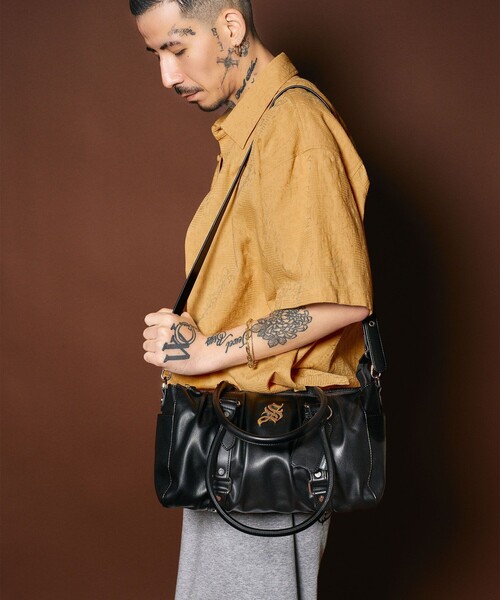 Subciety(サブサエティ)の「Gathered boston bag(ボストンバッグ・メンズ・ブラック・FREE)」の13枚目の写真