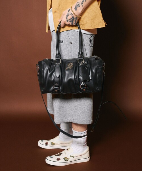 Subciety(サブサエティ)の「Gathered boston bag(ボストンバッグ・メンズ・ブラック・FREE)」の15枚目の写真