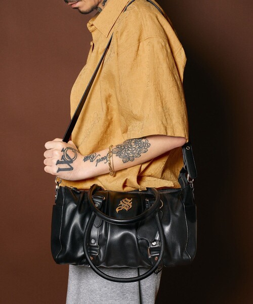 Subciety(サブサエティ)の「Gathered boston bag(ボストンバッグ・メンズ・ブラック・FREE)」の17枚目の写真