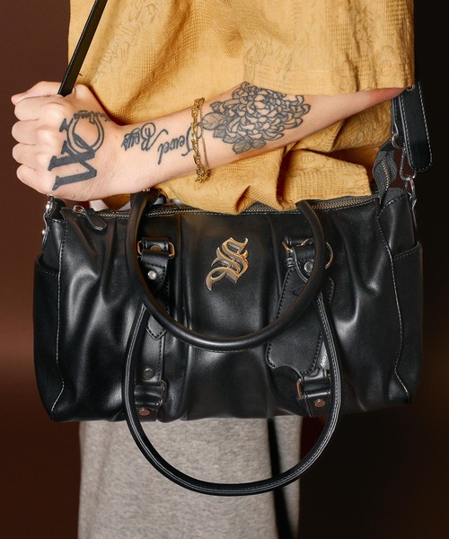 Subciety(サブサエティ)の「Gathered boston bag(ボストンバッグ・メンズ・ブラック・FREE)」の3枚目の写真