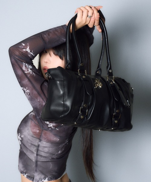 Subciety(サブサエティ)の「Gathered boston bag(ボストンバッグ・メンズ・ブラック・FREE)」の10枚目の写真