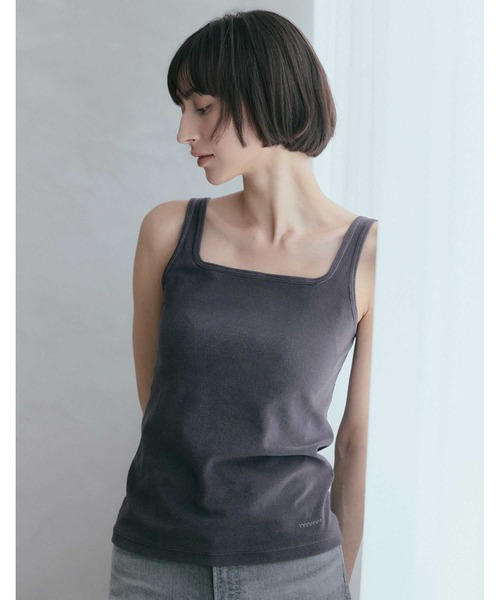 「OUR WACOAL×YANUK」　カップ付きパイルタンクトップ