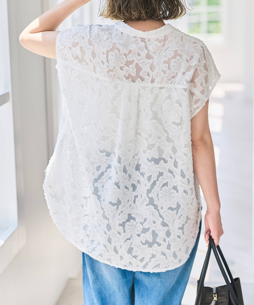 Spick & Span（スピックアンドスパン）の「シアージャガードフレンチシャツ（シャツ/ブラウス・レディース・ブラウン/ホワイト/ブラック・FREE）」の17枚目の写真