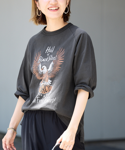 FRAMeWORK(フレームワーク)の「≪ 新色 / 追加≫GOOD ROCK SPEED 別注モーターサイクルTshirt(Tシャツ/カットソー・レディース・スミクロ/ブラウン・FREE)」の8枚目の写真