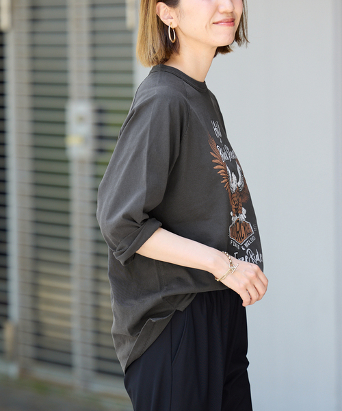 FRAMeWORK(フレームワーク)の「≪ 新色 / 追加≫GOOD ROCK SPEED 別注モーターサイクルTshirt(Tシャツ/カットソー・レディース・スミクロ/ブラウン・FREE)」の10枚目の写真