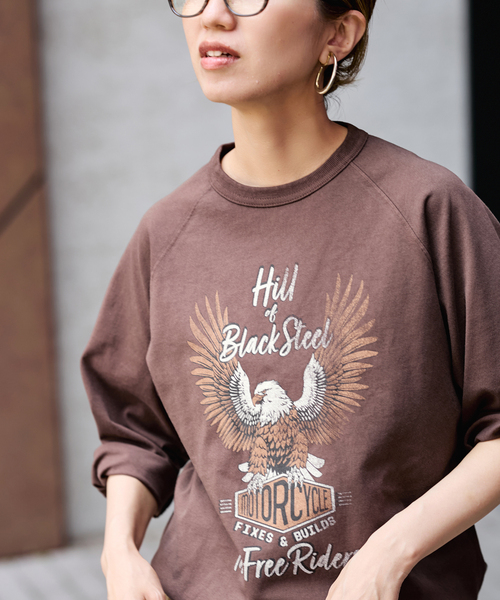 FRAMeWORK(フレームワーク)の「≪ 新色 / 追加≫GOOD ROCK SPEED 別注モーターサイクルTshirt(Tシャツ/カットソー・レディース・スミクロ/ブラウン・FREE)」の21枚目の写真
