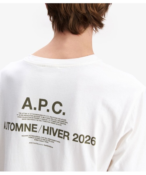 A.P.C.（アーペーセー）の「T-SHIRT APC AUTOMNE 26（Tシャツ/カットソー・メンズ・ピンク系その他/オフホワイト/カーキ・XS/XXS/L/S/M/XL）」の7枚目の写真