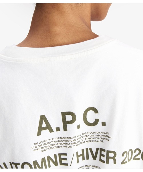 A.P.C.（アーペーセー）の「T-SHIRT APC AUTOMNE 26（Tシャツ/カットソー・メンズ・ピンク系その他/オフホワイト/カーキ・XS/XXS/L/S/M/XL）」の10枚目の写真
