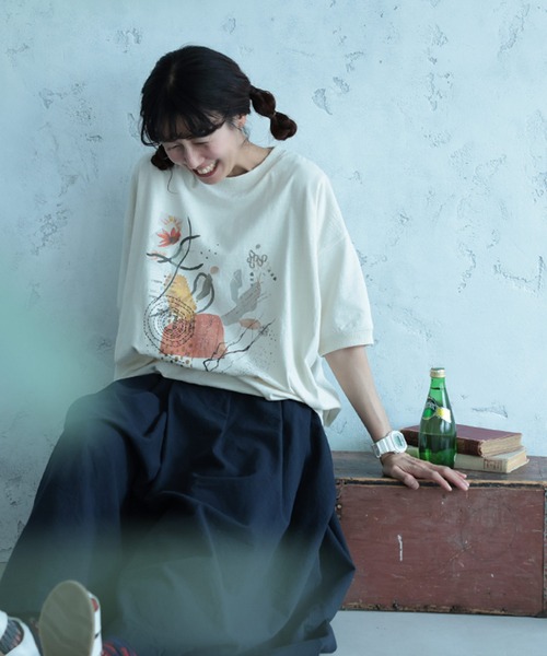 soulberry(ソウルベリー)の「アートな気分のプルオーバー(Tシャツ/カットソー・レディース・キナリ・LL/3L/4L/5L/M/L)」の9枚目の写真