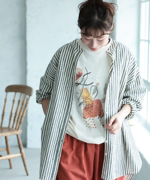 soulberry(ソウルベリー)の「アートな気分のプルオーバー(Tシャツ/カットソー・レディース・キナリ・LL/3L/4L/5L/M/L)」の8枚目の写真