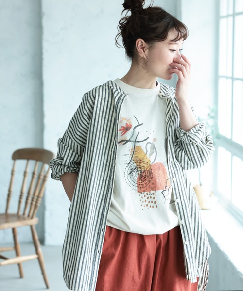 soulberry(ソウルベリー)の「アートな気分のプルオーバー(Tシャツ/カットソー・レディース・キナリ・LL/3L/4L/5L/M/L)」の6枚目の写真
