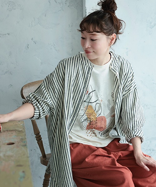 soulberry(ソウルベリー)の「アートな気分のプルオーバー(Tシャツ/カットソー・レディース・キナリ・LL/3L/4L/5L/M/L)」の5枚目の写真