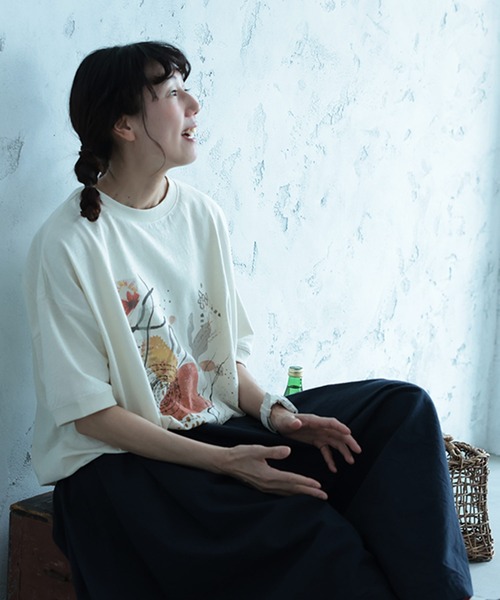 soulberry(ソウルベリー)の「アートな気分のプルオーバー(Tシャツ/カットソー・レディース・キナリ・LL/3L/4L/5L/M/L)」の3枚目の写真