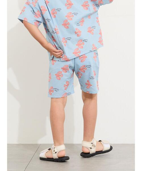 Samansa Mos2 Lagom(サマンサモスモスラーゴム)の「バード柄ハーフパンツ(セットアップ可)(その他パンツ・キッズ・オレンジ/サックスブルー・100/110/120/95/130)」の7枚目の写真