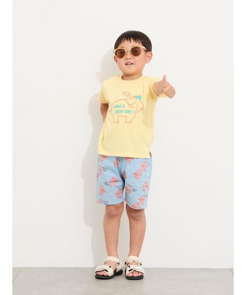 Samansa Mos2 Lagom(サマンサモスモスラーゴム)の「バード柄ハーフパンツ(セットアップ可)(その他パンツ・キッズ・オレンジ/サックスブルー・100/110/120/95/130)」の8枚目の写真