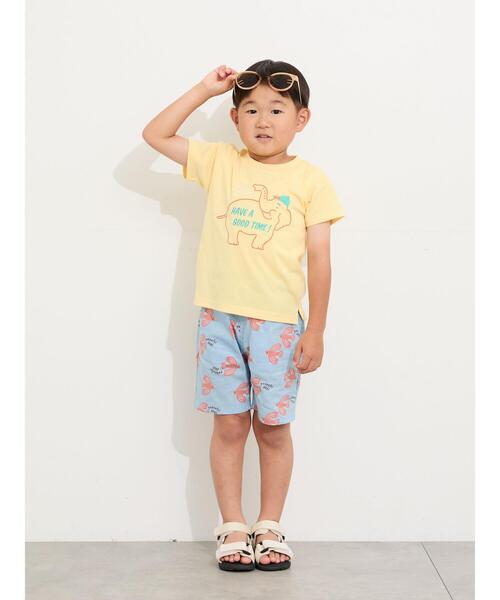 Samansa Mos2 Lagom(サマンサモスモスラーゴム)の「バード柄ハーフパンツ(セットアップ可)(その他パンツ・キッズ・オレンジ/サックスブルー・100/110/120/95/130)」の10枚目の写真