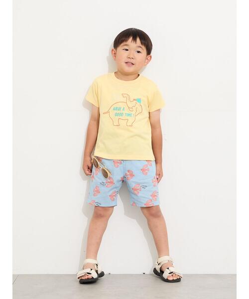 Samansa Mos2 Lagom(サマンサモスモスラーゴム)の「バード柄ハーフパンツ(セットアップ可)(その他パンツ・キッズ・オレンジ/サックスブルー・100/110/120/95/130)」の11枚目の写真