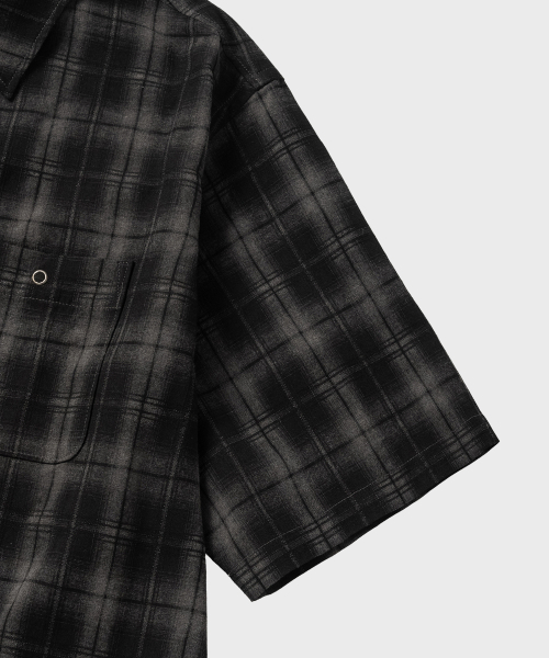 NONBLANK(ノンブランク)の「フランネルオンブレチェックHSシャツ_DARK GREY(シャツ/ブラウス・メンズ・ダークグレー・SMALL/MEDIUM/LARGE/X-LARGE)」の5枚目の写真