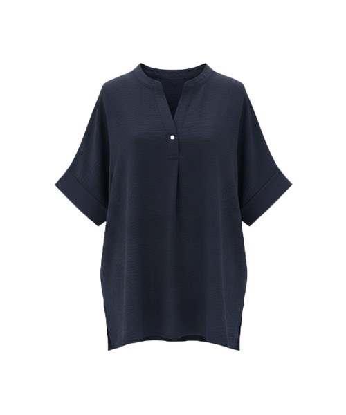 coca（coca）（コカ）の「シボサテン スキッパーブラウス（シャツ/ブラウス・レディース・ネイビー/カーキ・M/L）」の21枚目の写真