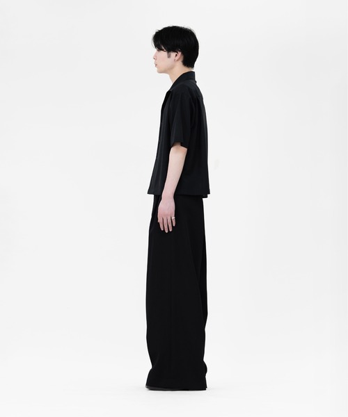 LAPIIS(ラピス)の「FINE WOOL RIPSTOP OPEN COLLAR SHIRT(シャツ/ブラウス・メンズ・ホワイト/ブラック・M/L)」の9枚目の写真