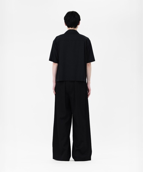 LAPIIS(ラピス)の「FINE WOOL RIPSTOP OPEN COLLAR SHIRT(シャツ/ブラウス・メンズ・ホワイト/ブラック・M/L)」の10枚目の写真