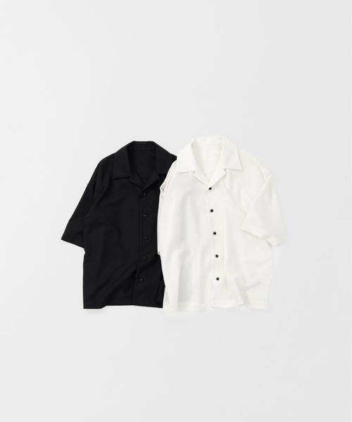 LAPIIS(ラピス)の「FINE WOOL RIPSTOP OPEN COLLAR SHIRT(シャツ/ブラウス・メンズ・ホワイト/ブラック・M/L)」の20枚目の写真