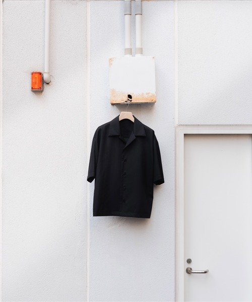 LAPIIS(ラピス)の「FINE WOOL RIPSTOP OPEN COLLAR SHIRT(シャツ/ブラウス・メンズ・ホワイト/ブラック・M/L)」の22枚目の写真