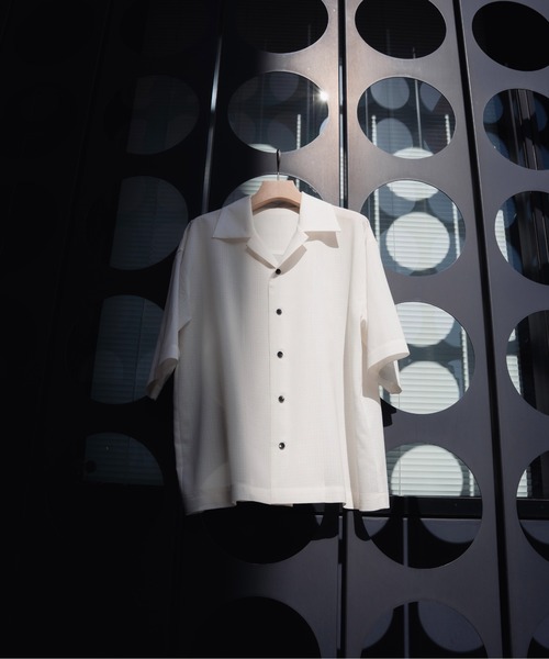 LAPIIS(ラピス)の「FINE WOOL RIPSTOP OPEN COLLAR SHIRT(シャツ/ブラウス・メンズ・ホワイト/ブラック・M/L)」の21枚目の写真