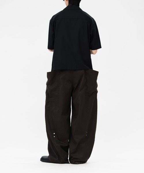 LAPIIS(ラピス)の「FINE WOOL RIPSTOP OPEN COLLAR SHIRT(シャツ/ブラウス・メンズ・ホワイト/ブラック・M/L)」の5枚目の写真