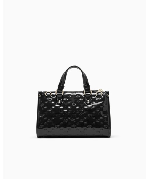 ARMANI EXCHANGE(アルマーニエクスチェンジ)の「【A|X アルマーニ エクスチェンジ】オールオーバーロゴ パテントスモールハンドバッグ(ハンドバッグ・レディース・ブラック・FREE)」の3枚目の写真