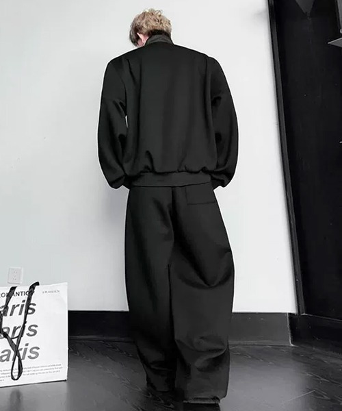 neos(ネオス)の「【NEOS】ポリスウェット トップス トレーナー ハイネック パンツ ライン ボタン 上下 セットアップ ワンマイルウェア ユニセックス メンズ レディース 2026 秋冬(セットアップ・メンズ・グレー/ブラック・MEDIUM/LARGE)」の4枚目の写真