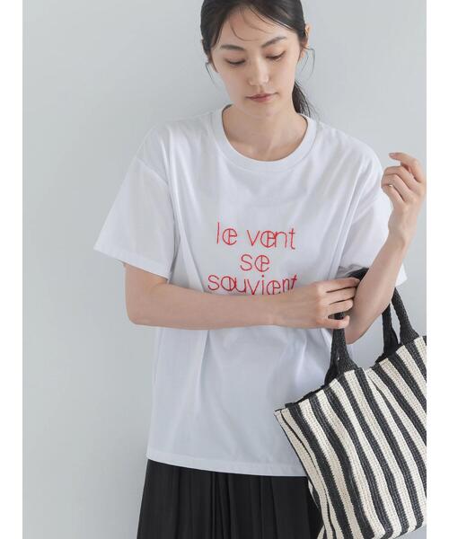 Te chichi(テチチ)の「【接触冷感】ステッチ刺繍ロゴレギュラーTシャツ(Tシャツ/カットソー・レディース・チャコールグレー/オフホワイト/レッド・F)」の22枚目の写真