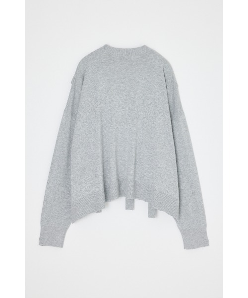 ENFOLD(エンフォルド)の「TAPE DRAPE CARDIGAN(カーディガン/ボレロ・レディース・杢グレー/ブラック・38)」の3枚目の写真