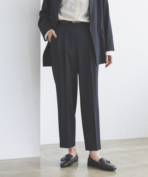 GLOBAL WORK(グローバルワーク)の「ウツクシルエットテーパードパンツ/816132(その他パンツ・レディース・ブルー系その他/グレー系その他/モカ/チャコールグレー/ブラック/ネイビー・X-SMALL/SMALL/MEDIUM/LARGE/X-LARGE/M-Long/XL-Long/L-Long/S-Long/XX-LARGE)」の1枚目の写真