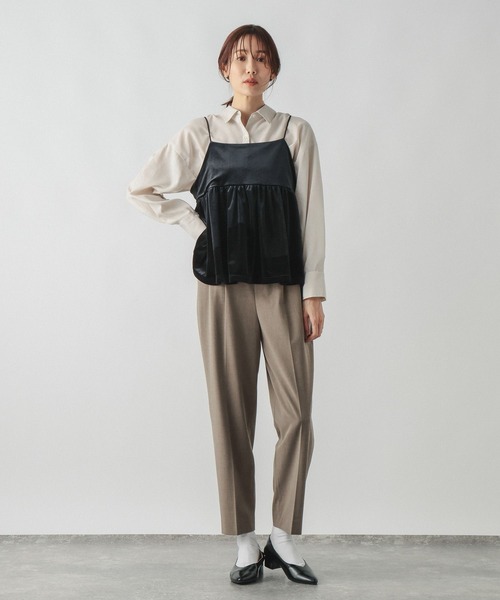 GLOBAL WORK(グローバルワーク)の「ウツクシルエットテーパードパンツ/816132(その他パンツ・レディース・ブルー系その他/グレー系その他/モカ/チャコールグレー/ブラック/ネイビー・X-SMALL/SMALL/MEDIUM/LARGE/X-LARGE/M-Long/XL-Long/L-Long/S-Long/XX-LARGE)」の8枚目の写真