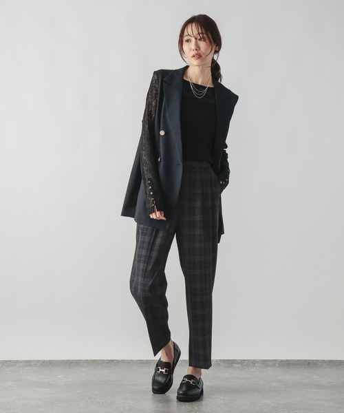 GLOBAL WORK(グローバルワーク)の「ウツクシルエットテーパードパンツ/816132(その他パンツ・レディース・ブルー系その他/グレー系その他/モカ/チャコールグレー/ブラック/ネイビー・X-SMALL/SMALL/MEDIUM/LARGE/X-LARGE/M-Long/XL-Long/L-Long/S-Long/XX-LARGE)」の21枚目の写真