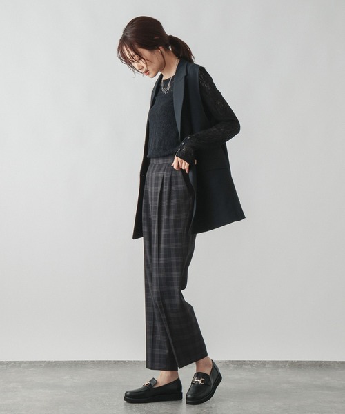 GLOBAL WORK(グローバルワーク)の「ウツクシルエットテーパードパンツ/816132(その他パンツ・レディース・ブルー系その他/グレー系その他/モカ/チャコールグレー/ブラック/ネイビー・X-SMALL/SMALL/MEDIUM/LARGE/X-LARGE/M-Long/XL-Long/L-Long/S-Long/XX-LARGE)」の22枚目の写真
